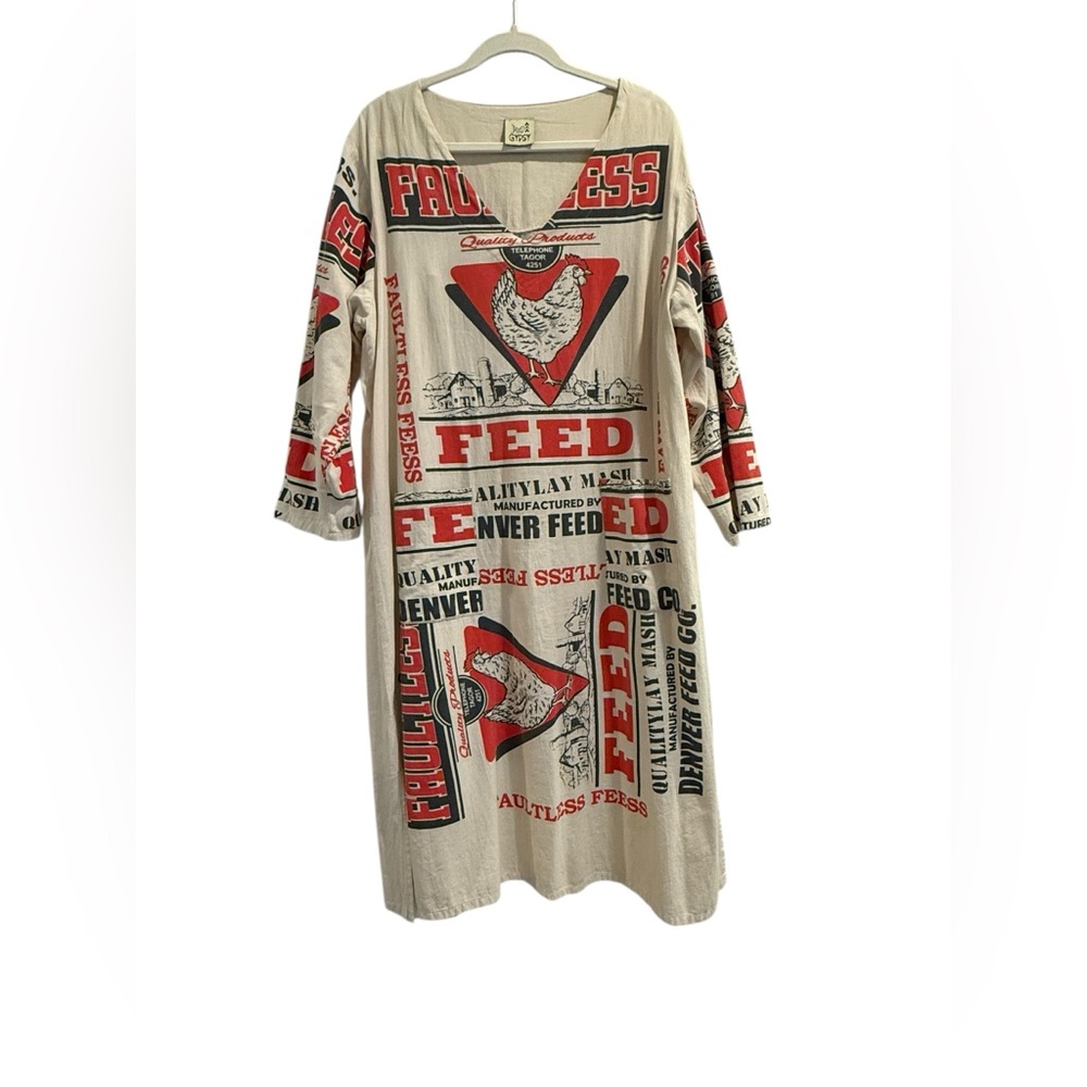 Feed Graphic Print Long Sleeve Dress